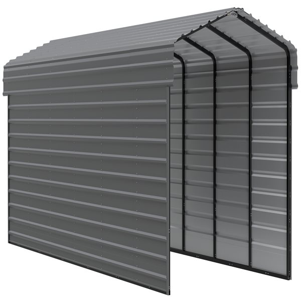 Arrow Steel Carport with 2 Side Wall Kits, 10x29x09