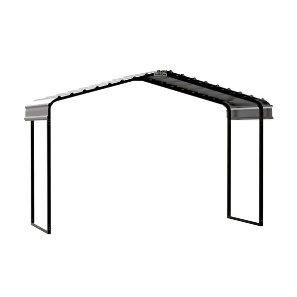 Arrow 12 W x 6 L x 7-ft H Eggshell Galvanized Steel Roof Metal Canopy