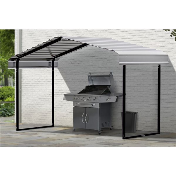 Arrow 12 W x 6 L x 7-ft H Eggshell Galvanized Steel Roof Metal Canopy