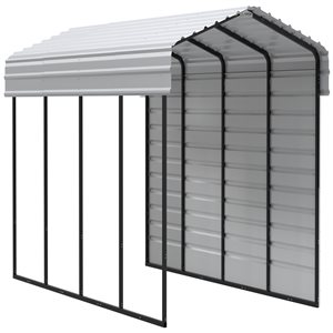 Abri d’auto Arrow avec fermeture sur un côté de 10 x 20 x 9 pieds Coquille d’œuf