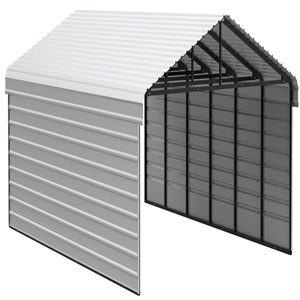Arrow Steel Carport with 2 Side Wall Kits, 20x29x09