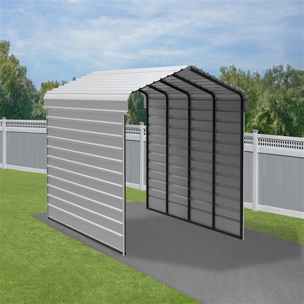 Arrow Steel Carport with 2 Side Wall Kits, 12x20x09