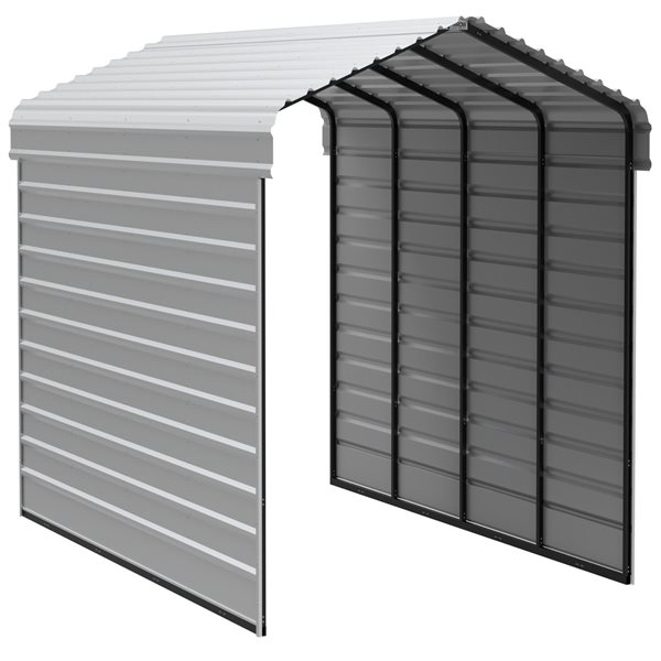 Arrow Steel Carport with 2 Side Wall Kits, 12x20x09