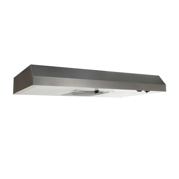 ARIA 210 CFM 30-in Convertible Ducted/Ductless Venting Undercabinet Range Hood w/ LED Lights and 2-Speed Fan - Stainless Steel