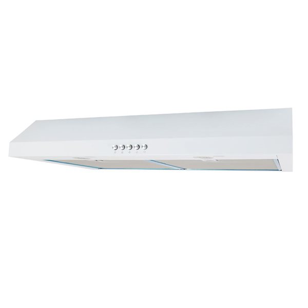 ARIA 380 CFM 30-in Convertible Ducted/Ductless Venting Undercabinet Range Hood w/ LED Lights and 3-Speed Fan - White