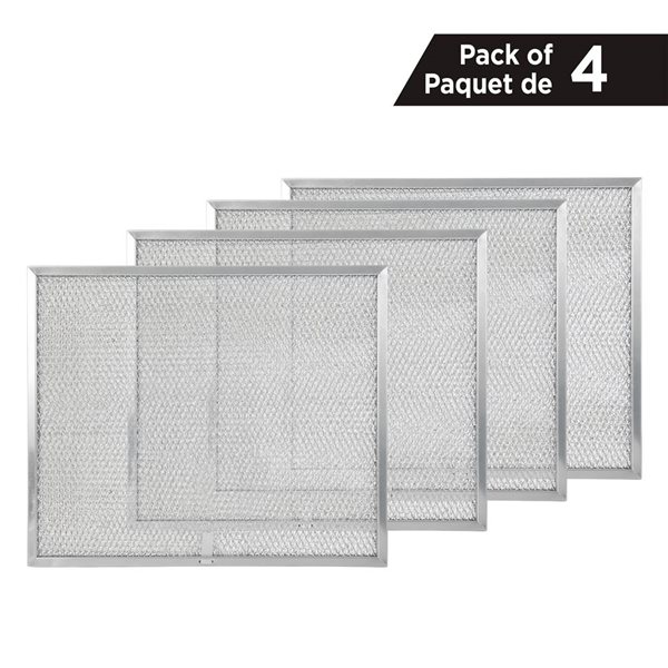 Aria 4Pack Aluminum Mesh Grease Filter for Ducted Range Hoods