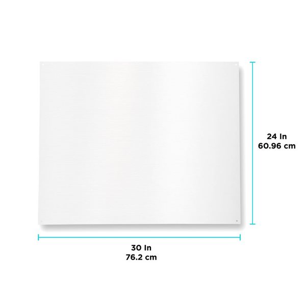 Aria 24 x 30-in Pre-Drilled Powder Coated Galvanized Steel Backsplash Wall Shield - White