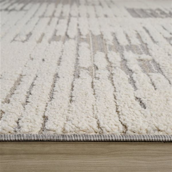 Rug Branch Nimbus 2 W x 8-ft L Cream Rectangular Modern Indoor Runner Rug