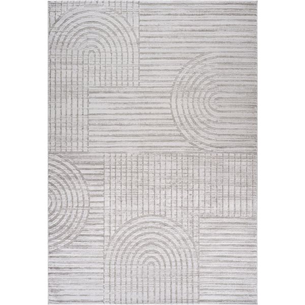 Rug Branch Astra 8 W x 11-ft L Grey Rectangular Rainbow Pattern Indoor Area Rug