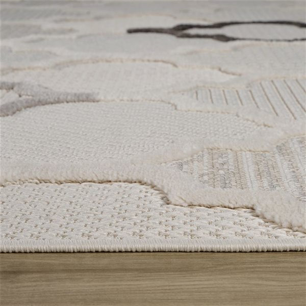 Rug Branch Maison 7 W x 10-ft L Cream Rectangular Modern Indoor Area Rug