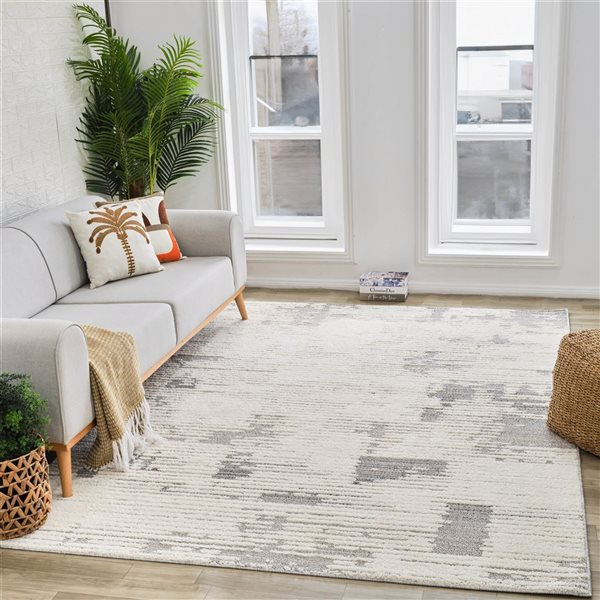 Rug Branch Nimbus 5 W x 8-ft L Cream Rectangular Modern Indoor Area Rug