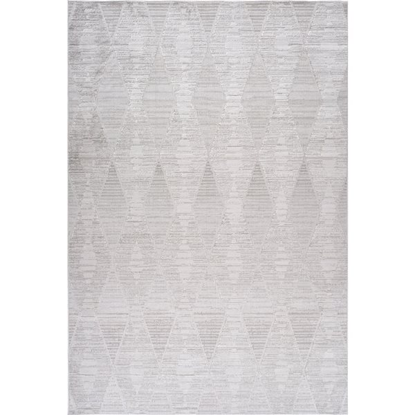 Tapis décoratif Astra Rug Brand 4 l. x 6 pi L. d'intérieur gris rectangulaire moderne