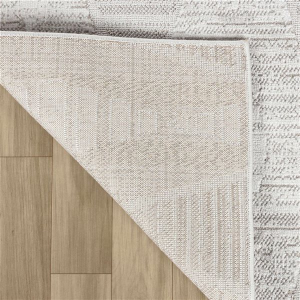 Rug Branch Astra 5 W x 8-ft L Grey Rectangular Rhombus Pattern Indoor Area Rug