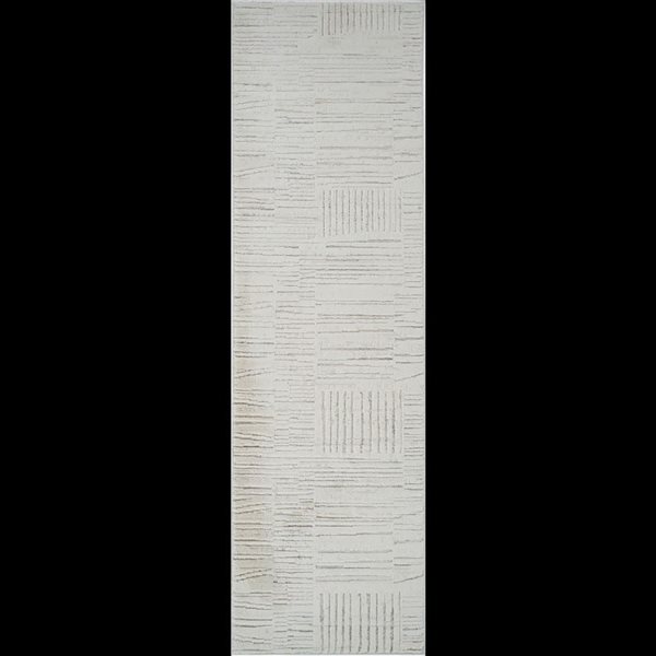 Rug Branch Astra 2 W x 8-ft L Beige Rectangular Modern Indoor Doormat Rug