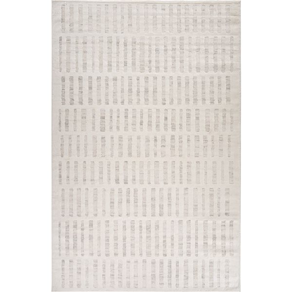 Rug Branch Astra 8 W x 11-ft L Beige Rectangular Line Pattern Indoor Area Rug