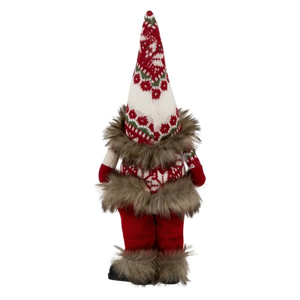 Northlight 16-in H Red Standing Gnome with Knitted Outfit Christmas Figurine