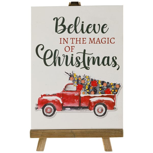 Northlight 9.25 H x 6-in W Believe in the Magic of Christmas Tabletop ...