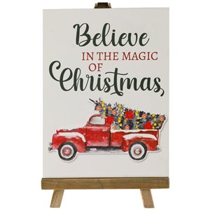 Northlight 9.25 H x 6-in W Believe in the Magic of Christmas Tabletop Sign