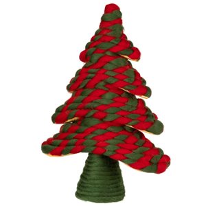 Northlight 15.25-in H Red/Green Twisted Yarn Plush Christmas Tree Decoration