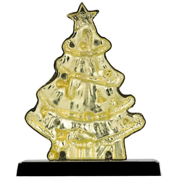 Northlight 6-in H Green/Gold Christmas Tree Metal Stocking Holder