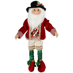 Northlight 14 H x 5-in W Red/Green Candy Cane Elf Christmas Figure