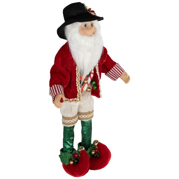 Northlight 14 H x 5-in W Red/Green Candy Cane Elf Christmas Figure