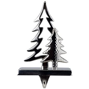 Northlight 7-in H Silver Double Pine Tree Christmas Stocking Holder