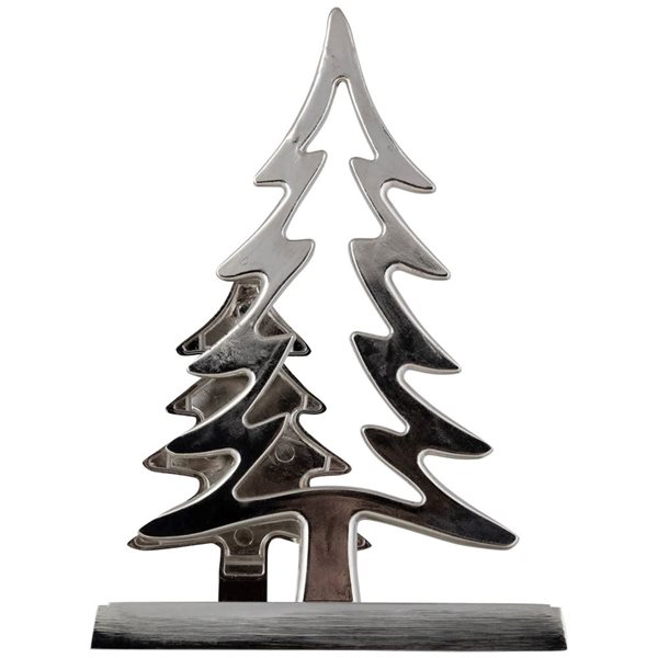 Northlight 7-in H Silver Double Pine Tree Christmas Stocking Holder