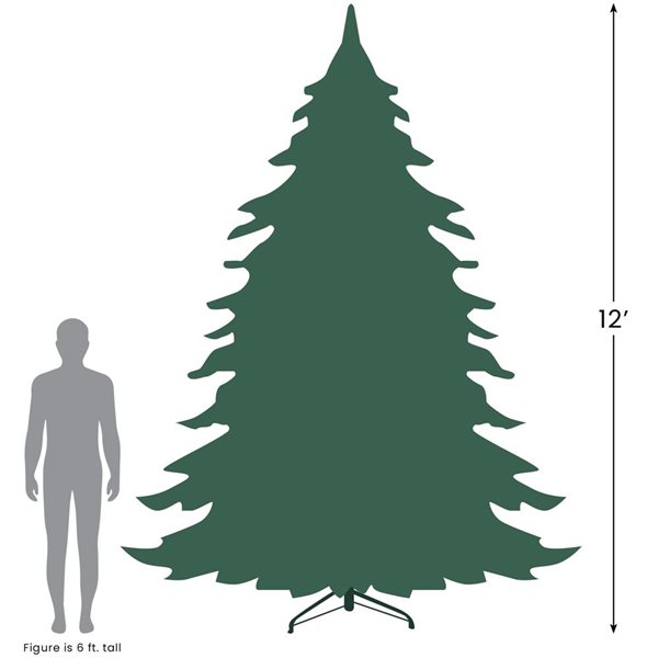 Northlight 12-ft Full-Profile Buffalo Fir Unlit Artificial Christmas Tree