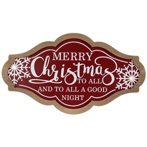 Northlight 18 x 10-in Wooden Lighted "Merry Christmas to All and to All a Good Night" Wall Sign