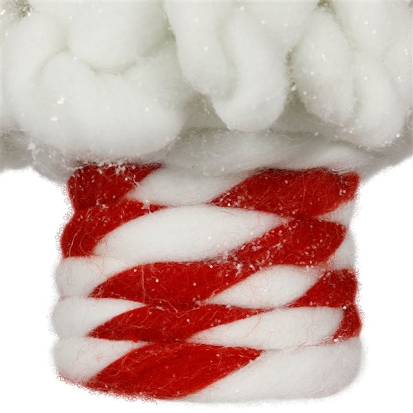 Northlight 16.5 H x 7-in dia Plush Tree with Peppermint and Candy Canes Christmas Decoration