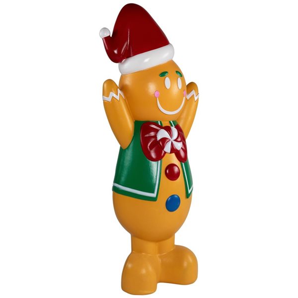 Northlight 40-in H Retro-Style Freestanding Inflatable Gingerbread Man Christmas Decoration