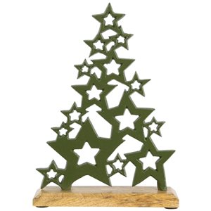 Northlight 11-in H Green Metal Tree of Stars Christmas Decoration