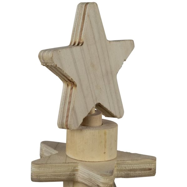 Northlight 16 H x 8-in W Star Cut-Outs Wooden Tree Christmas Decoration