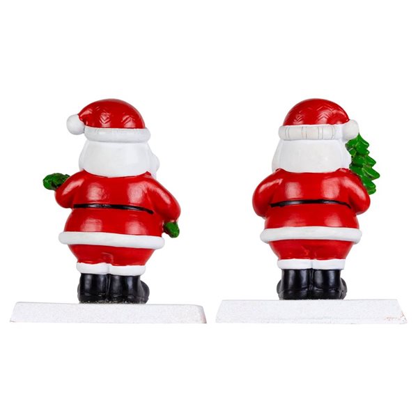 Northlight 4.75-in H Resin Santa Claus Christmas Stocking Holders - Set of 2