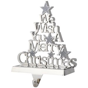 Northlight 6.25-in H We Wish You a Merry Christmas Tree Stocking Holder