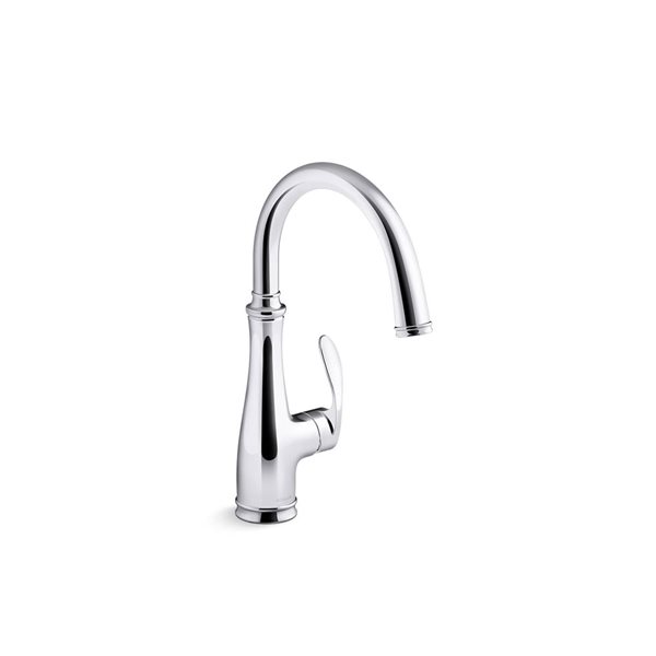 KOHLER Bellera Polished Chrome Single-Handle Deck-Mount Bar Kitchen Faucet