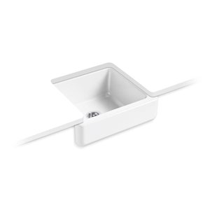 KOHLER Whitehaven Undermount 22.5 W x 23.5-in L White Single-Bowl Kitchen Sink