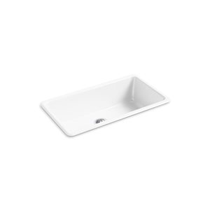 KOHLER Iron/Tones Undermount 19 W x 33-in L White Single-Bowl kitchen sink