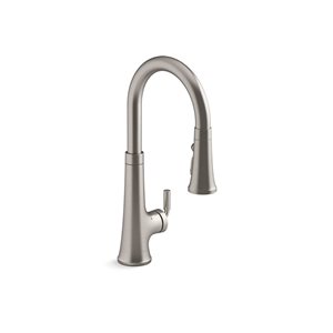 KOHLER Tone Stainless Single-Handle Deck-Mount Touchless Pull-Down Kitchen Faucet w/ Spray Head