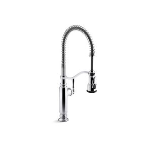 KOHLER Tournant Polished Chrome Single-Handle Deck-Mount Pull-Down Kitchen Faucet w/ Spray Head