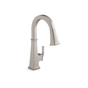 KOHLER Riff Stainless Single-Handle Deck-Mount Pull-Down Kitchen Faucet w/ Spray Head