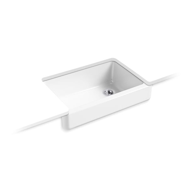 KOHLER Whitehaven Undermount 21.5 W x 32.5-in L White Single-Bowl Kitchen Sink