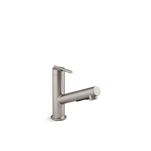 KOHLER Crue Stainless Single-Handle Deck-Mount Pull-Out Kitchen Faucet w/ Spray Head