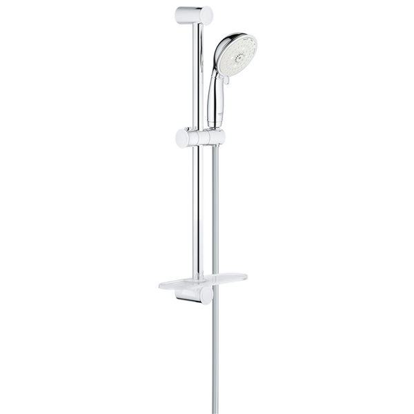 GROHE Tempesta Rustic 24-in Shower Slide Bar Kit w/ 4-Spray Hand Shower - 2.5 GPM