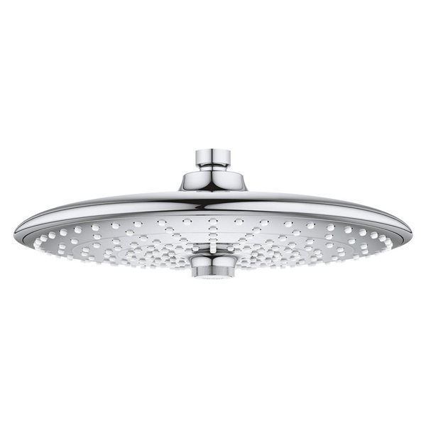 GROHE Euphoria 260 10-in dia Polished Chrome 3-Spray Showerhead - 2.5 GPM