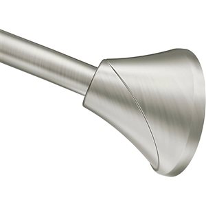 MOEN 57 to 60-in Brushed Nickel Tension Curved Shower Rod