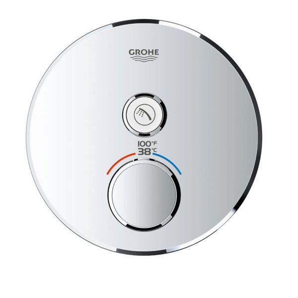 GROHE Grohtherm SmartControl Single-Function Thermostatic Valve Trim - Chrome