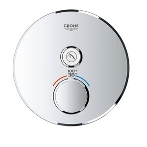 GROHE Grohtherm SmartControl Single-Function Thermostatic Valve Trim - Chrome