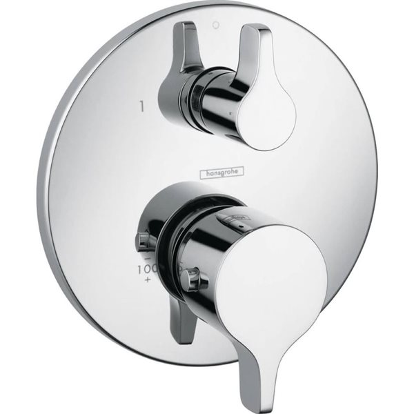 Hansgrohe Ecostat S/E Chrome Thermostatic Trim with Volume Control and Diverter - Chrome